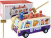 LEAN TOYS Jeu d'arcade en bois Dodgeball Bus de police