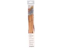 INNSPIRO Set van 5 borstels met lange handgreep, rond, nr. 2, 4, 6, 8, 10