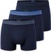 Schiesser 3 Pack Heren Boxershorts Blauw/Zwart
