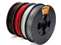 BASICFIL PLA (3D-printerfilament) - Combpick - 1,75 mm, 4 x 500 g, zwart/wit/zilver/rood
