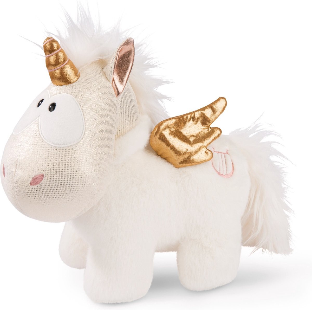 NICI Knuffel Unicorn Angel Junior 22 Cm Pluche Roze/goud