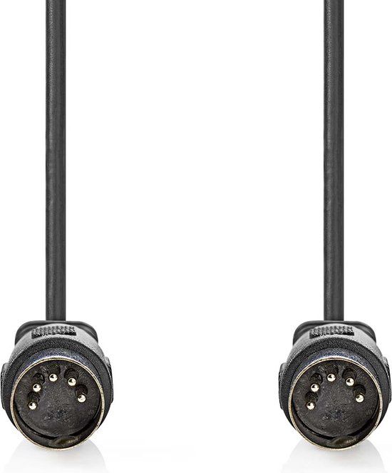 Nedis CAGL20000BK10 audio kabel 1 m DIN (5-pin) Zwart