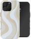 Selencia Hoesje - Geschikt voor Apple iPhone 16 Pro - Backcover geschikt voor MagSafe - Desert Waves Beige