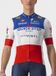 Castelli Fietsshirt Korte Mouwen Heren Blauw Wit Rood - Quick-Step Alpha Vinyl COMPETIZIONE JERSEY FRENCH CHAMPION-L