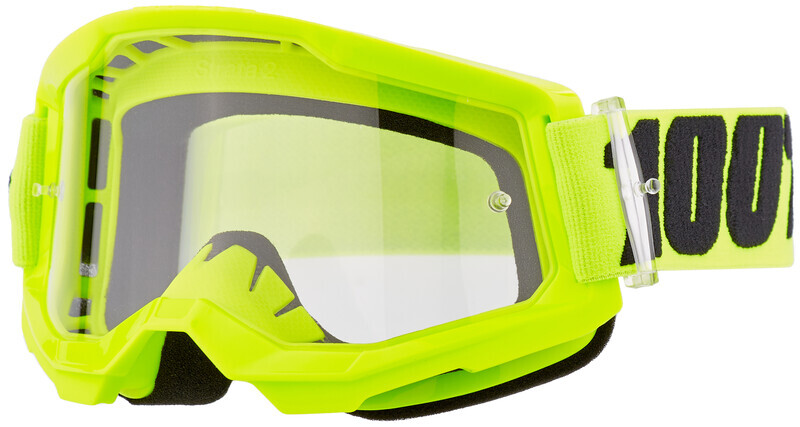 100% 100% Strata 2 Heldere Goggles, geel