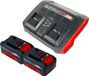 Einhell PXC Starter Kit 2x Power X-Change batterie rechargeable 18 V 4.0 Ah + Power X-Twincharger 3A chargeur double