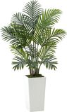 Areca 2 pièces palmiers artificiels, 1219 mm de haut, avec pot blanc