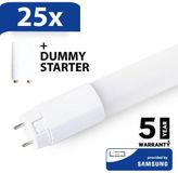 HOFTRONIC 25x LED TL Buis 120cm - T8 G13 Fitting - 18 Watt 1980 lumen - 6000K daglicht wit