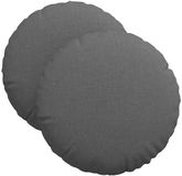 vidaXL - Zitkussens - 2 stuks - Stof - Donkergrijs - Ø40 x 13 cm