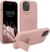 kwmobile back cover voor smartphone - geschikt voor iPhone 15 - 1x beschermhoesje van kunststof - In oudroze