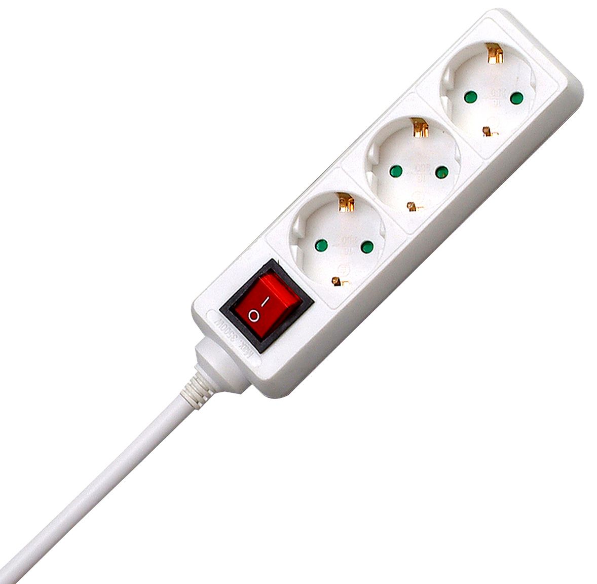 Kopp 129713007 Stekkerdoos - wit - 1,4 m - met schakelaar