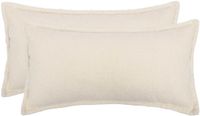 vidaXL - Kussensloop - 2 stuks - Crèmekleurig - 40 x 80 cm