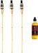 Esschert Design Bv Torche de jardin en bambou - 3x - 90 cm - incluant huile de lampe bio citronnelle/huile de torche 750 ml - parfum d'agrumes
