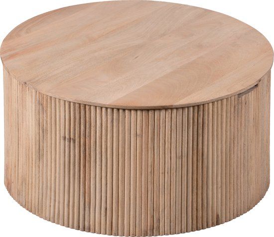 Lewis & Loft Salontafel Lonne - FSC®-gecertificeerd mangohout – Rond ⌀70– Naturel