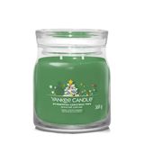 Yankee Candle Shimmering Christmas Tree Cilinder Kaars - Groen - 50 uur