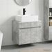 Prolenta Maison Exclusive - Ensemble de meubles de salle de bain en béton gris, fabriqué en bois composite