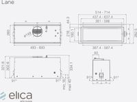 Gartraukis Elica LANE IX/A/52 Inbouw afzuigkap RVS 60 cm