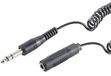 1aTTack.de 1x Zwarte spiraalvormige jackplug naar jack-aansluiting 6,3 mm audio-verlengkabel