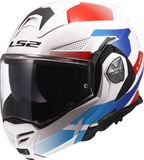 LS2 FF901 Advant X Nova Helm - Systeemhelm - Wit/blauw/rood
