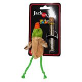 JACK AND VANILLA Interactief kattenspeelgoed in eendenvorm met kattengras, oplaadbaar, 10,5 cm, meerkleurig