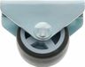 AMIG bokwiel/transportwiel - D30mm - rubber - 45kg draagvermogen - grijs