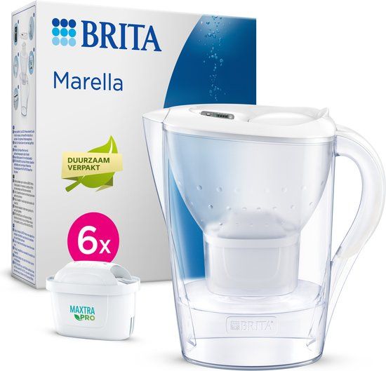 Brita Marella Cool Waterfilterkan - Wit - 2.4L + 6 MAXTRA PRO Filters