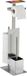 Relaxdays Toiletrolhouder met Plateau - RVS - Zwart/Zilver