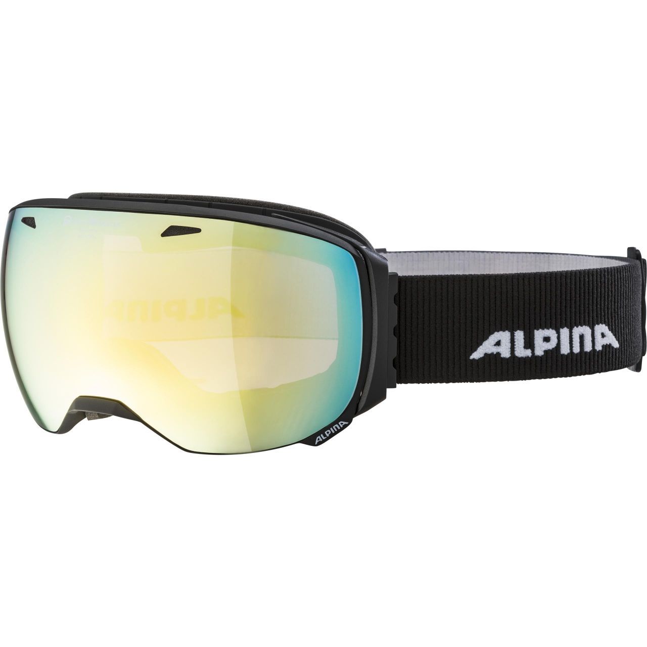 Alpina Big Horn Qvm Zwart Wintersportbril Unisex Polyester