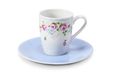 Leander Tasse à espresso avec soucoupe, 0,09 l, RoseLine, fleurs, porcelaine tchèque