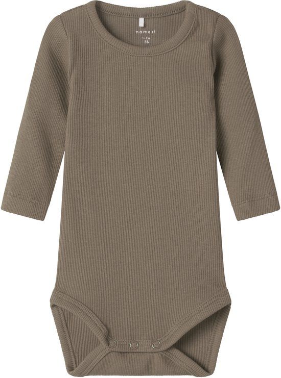 NAME IT NBNKAB LS BODY NOOS Baby Morel Katoen/Modal/Elastaan Maat 86