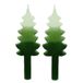 Kerstboomvormige kaarsen | wit en groen | Perfect voor de eettafel of open haard | Ideaal kerstcadeau - Gebruik als huisdecoratie, kousvulling, | | ongeparfumeerd | Grootte 22 cm Brandtijd: 8 uur