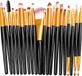 Jumada's - Set de 20 pinceaux de maquillage - Noir/Or