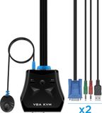 AISENS A111-0411, 1.5 m, USB, USB, VGA, Zwart