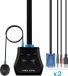 AISENS A111-0411, 1.5 m, USB, USB, VGA, Zwart
