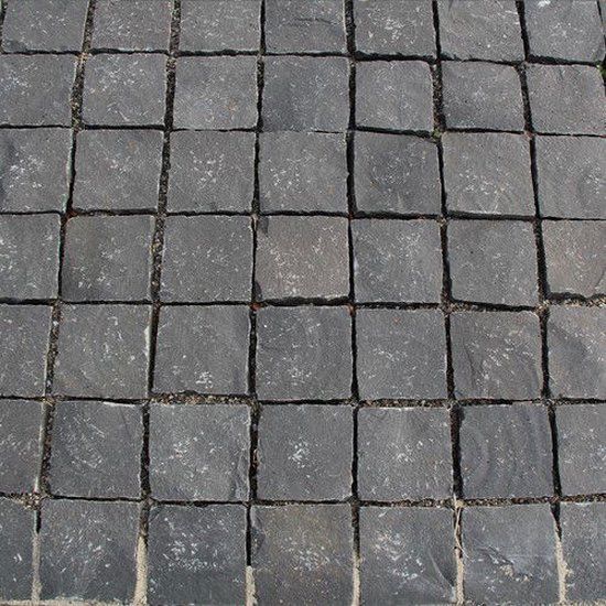 Merkloos Gardenlux TB basalt Rion natuursteen keien antraciet 14 x 14 x 5/7 cm