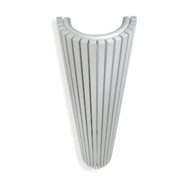 Vasco Carre Halfrond CR O designradiator halfrond verticaal 430x2000mm 2174 watt wit 111400430200000189016-0000