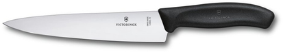 Victorinox SwissClassic Carving Knife - Stainless Steel Blade - Black Handle - Dishwasher Safe