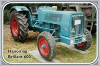 Wandbord - Hanomag Brillant 600 - Metaal - Rechthoek - 30 x 20 cm