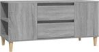 vidaXL Meuble TV 102x44,5x50 cm bois de sapin gris aspect chêne sonoma