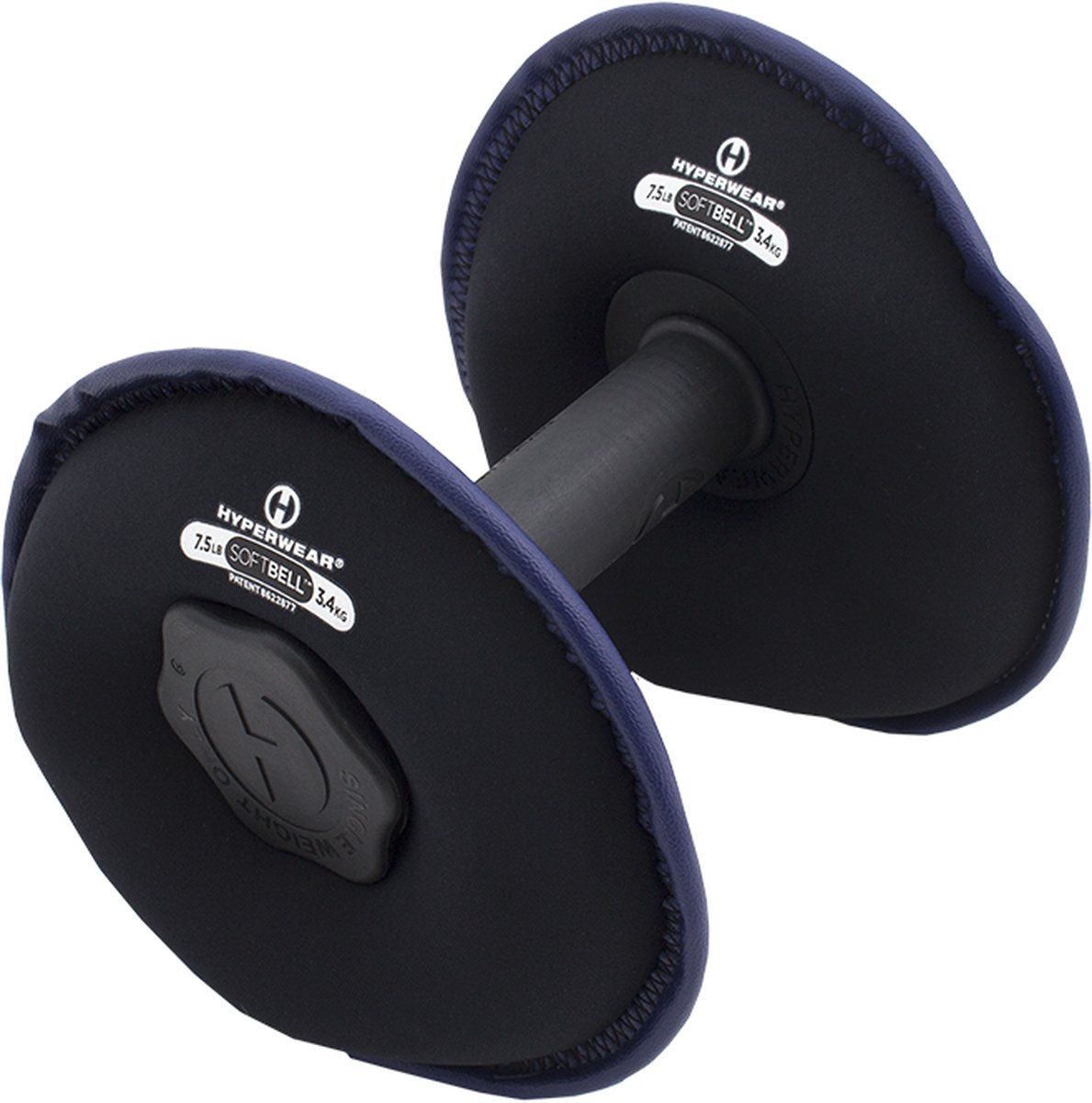 Hyperwear SoftBell Dumbbell 6,8 kg (15 lbs) - indigo