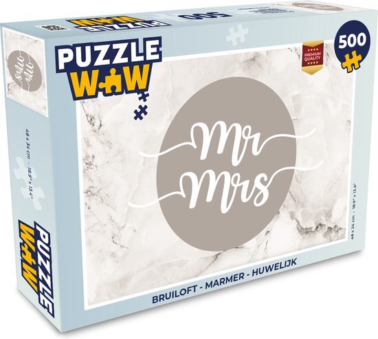 MuchoWow Puzzel Spreuken - Mr Mrs - Huwelijk - Quotes - Legpuzzel - Puzzel 500 stukjes