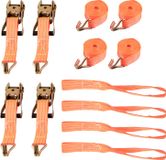 4 x 2T sangle d'arrimage pour la fixation de roues, pneus, adapté au transport de voitures, voitures particulières, capacité de charge 2 tonnes