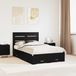 Maison Exclusive - Cadre de lit aspect chêne noir 135 x 190 cm Matériau dérivé du bois