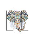 Homemania Wandfoto, olifant, 3-delig, dieren, woonkamer, slaapkamer, meerkleurig, 57 x 0,3 x 60 cm, HM203MDF135, MDF