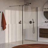 Brauer Oblivion - Inloopdouche - Helder Glas - 130 x 200 cm - met Zijwand 40 cm - incl. Glascoating - PVD Gunmetal Geborsteld
