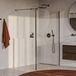 Brauer Oblivion - Inloopdouche - Helder Glas - 130 x 200 cm - met Zijwand 40 cm - incl. Glascoating - PVD Gunmetal Geborsteld