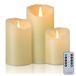 EXTSUD Led-kaarsen, flikkerende vlamloze kaars, bewegende vlam, kaarsen met afstandsbediening, 3 kaarsen met 24 uur timerfunctie, batterijkaars, bewegende vlam, slaapkamer, Valentijnsdag, decoratie