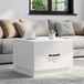 Maison Exclusive - Table basse avec tiroirs, blanc, 49 x 50 x 37 cm, panneau de particules