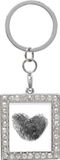 Deknudt Frames Sleutelhanger met edelsteentjes - fotomaat 3,5x3,5 cm