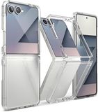 Ringke Fusion | Hoesje Geschikt voor Samsung Galaxy Z Flip 7 | Back Cover met Antikrascoating | Militaire Standaard | Transparant
